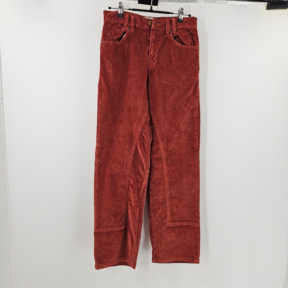 We The Free Free People Risk Taker Corduroy Jeans Red High Rise Straight Leg 26